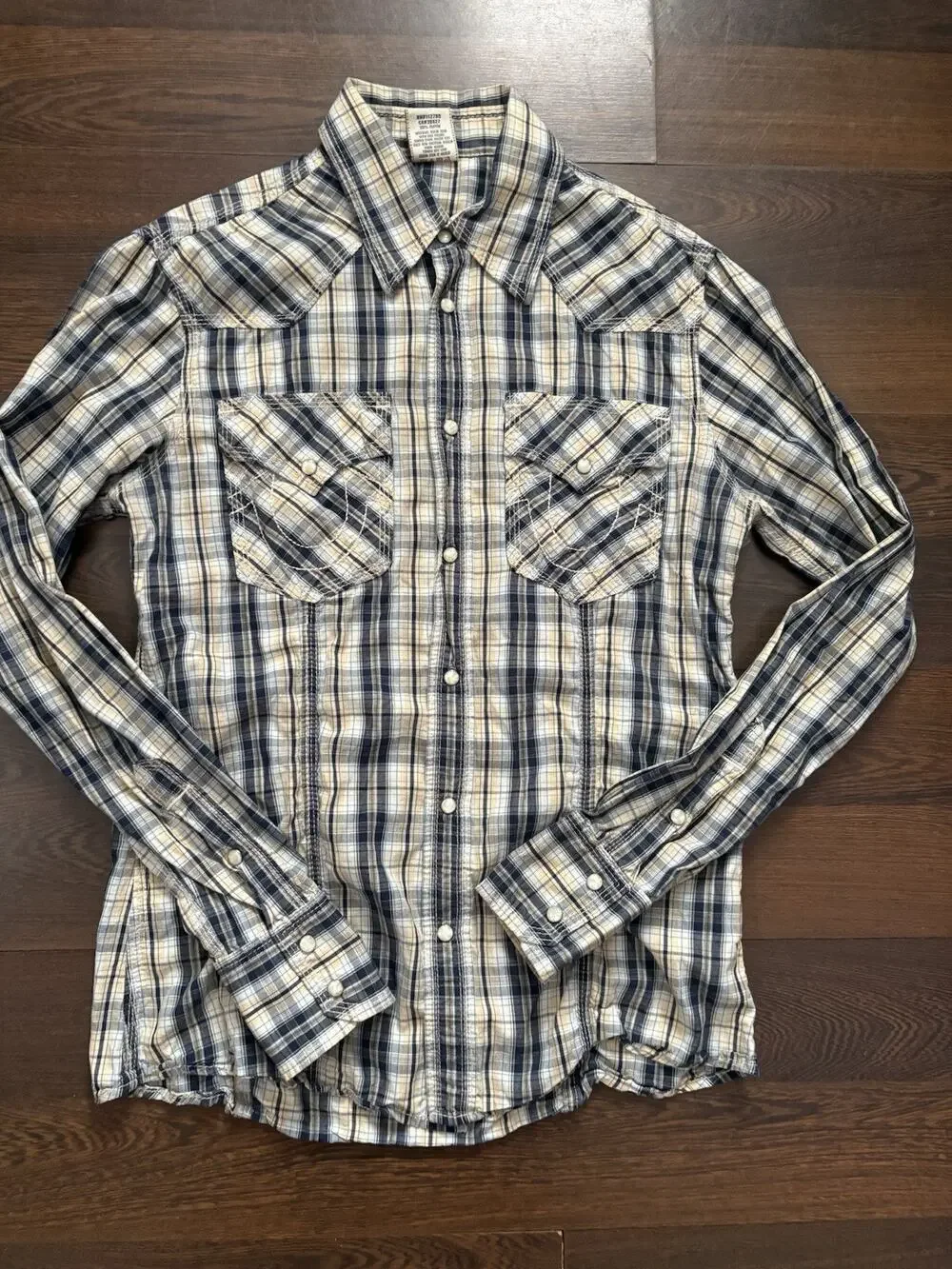 true religion western shirt large snap button Men’s Sz Small